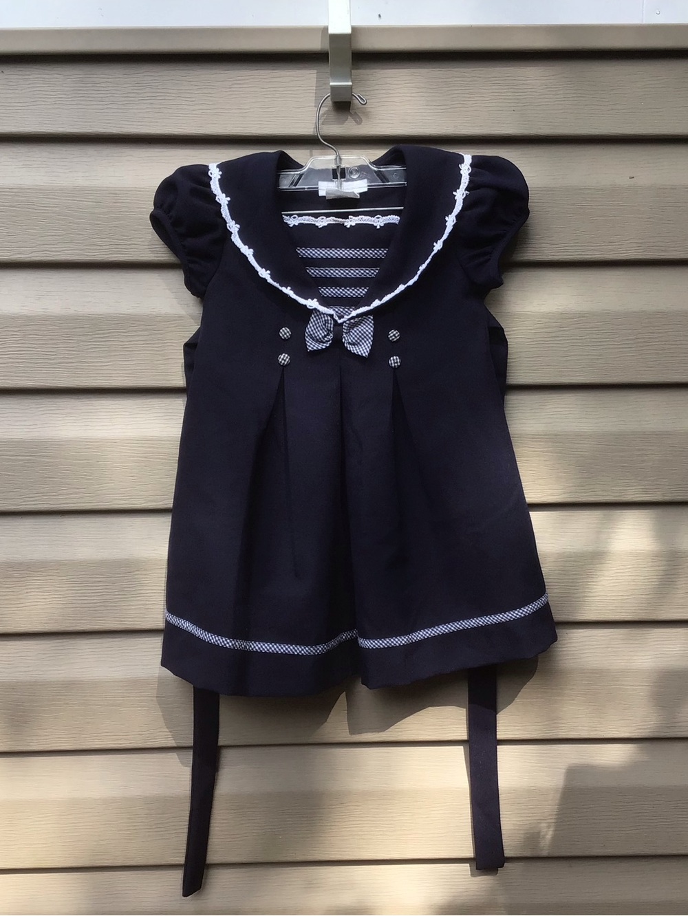 Adorable Girls 3T Bonnie Jean Dark Navy Pinafore Dress
